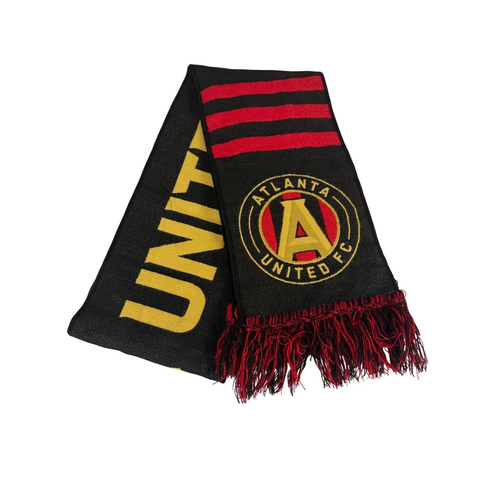 Atlanta United FC Soccer Scarf OS Black Red Gold We Gon Shine SunTrust MLS Fan‎